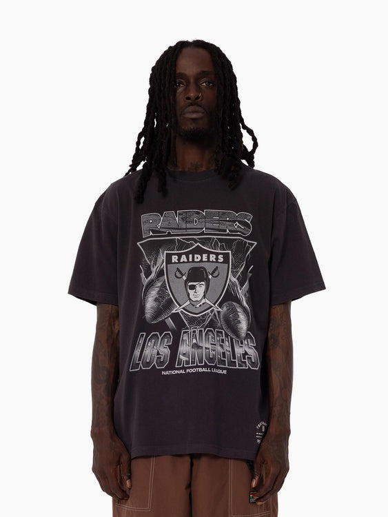 MITCHELL & NESS LA Raiders trigon tee - Overdyed black
