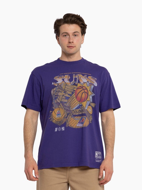 MITCHELL & NESS pheonix suns bevel burst tee - suns purple