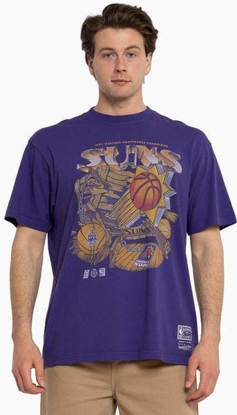 MITCHELL & NESS pheonix suns bevel burst tee - suns purple