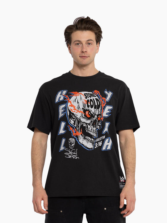 MITCHELL & NESS - Skull tee cold - Faded black