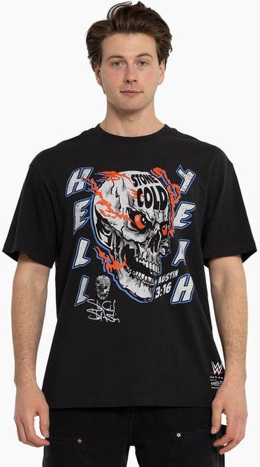 MITCHELL & NESS - Skull tee cold - Faded black