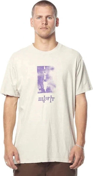 Misfit Wore Torn 50/50 Ss Tee - Pigment Light Grey