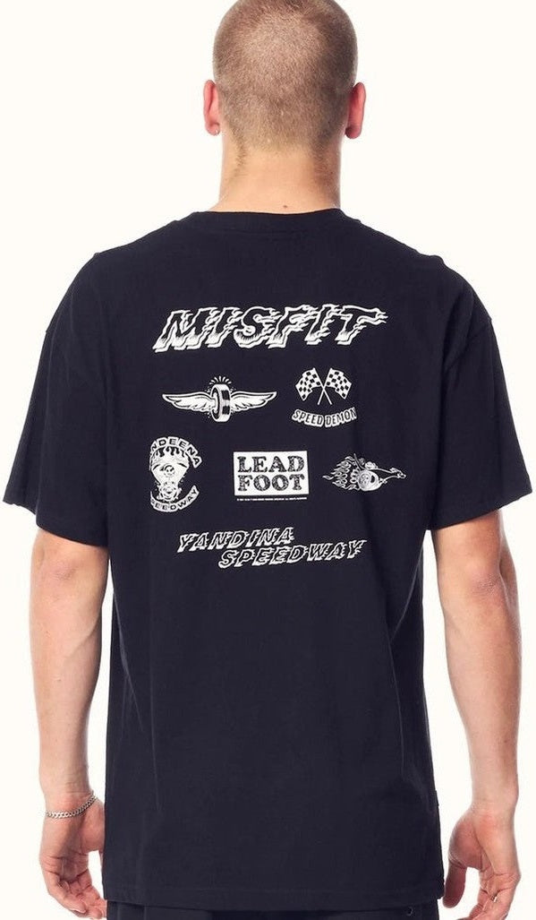 Misfit yandina core 50/50 tee - black