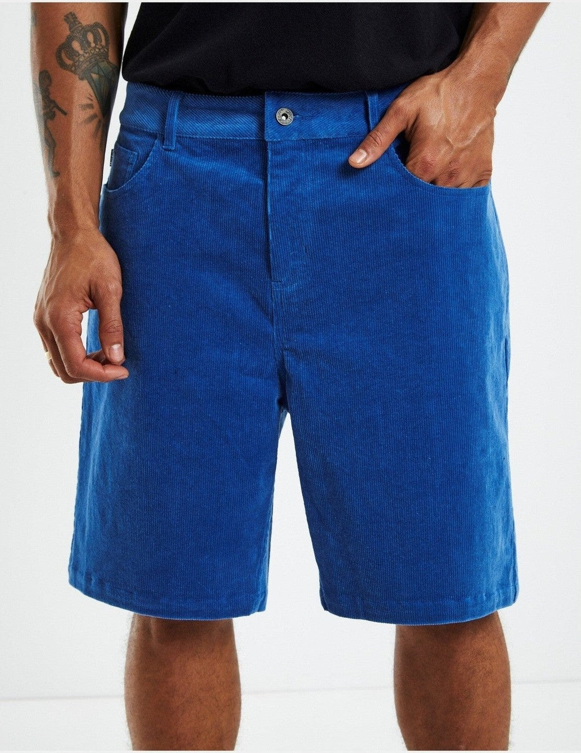 Misfit cord shorts - blue