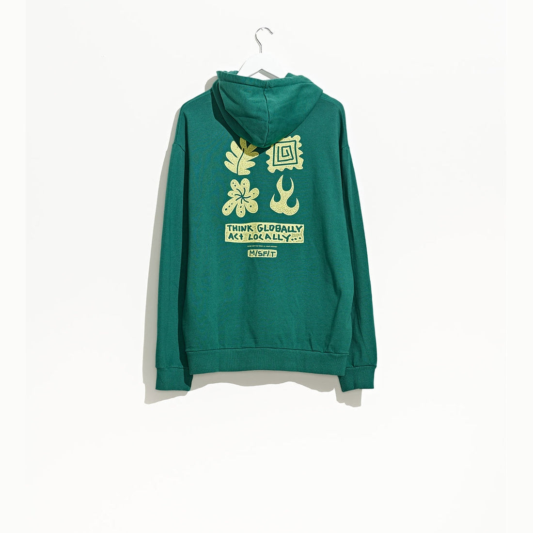 Misfit global acts 50-50 hood- pigment storm green
