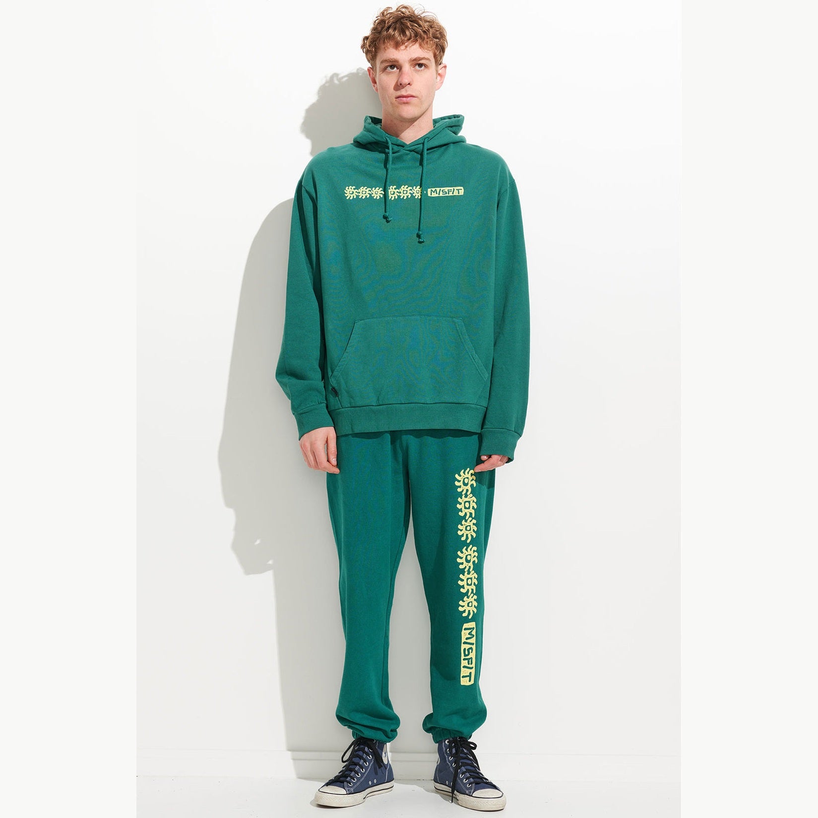 Misfit global acts 50-50 hood- pigment storm green