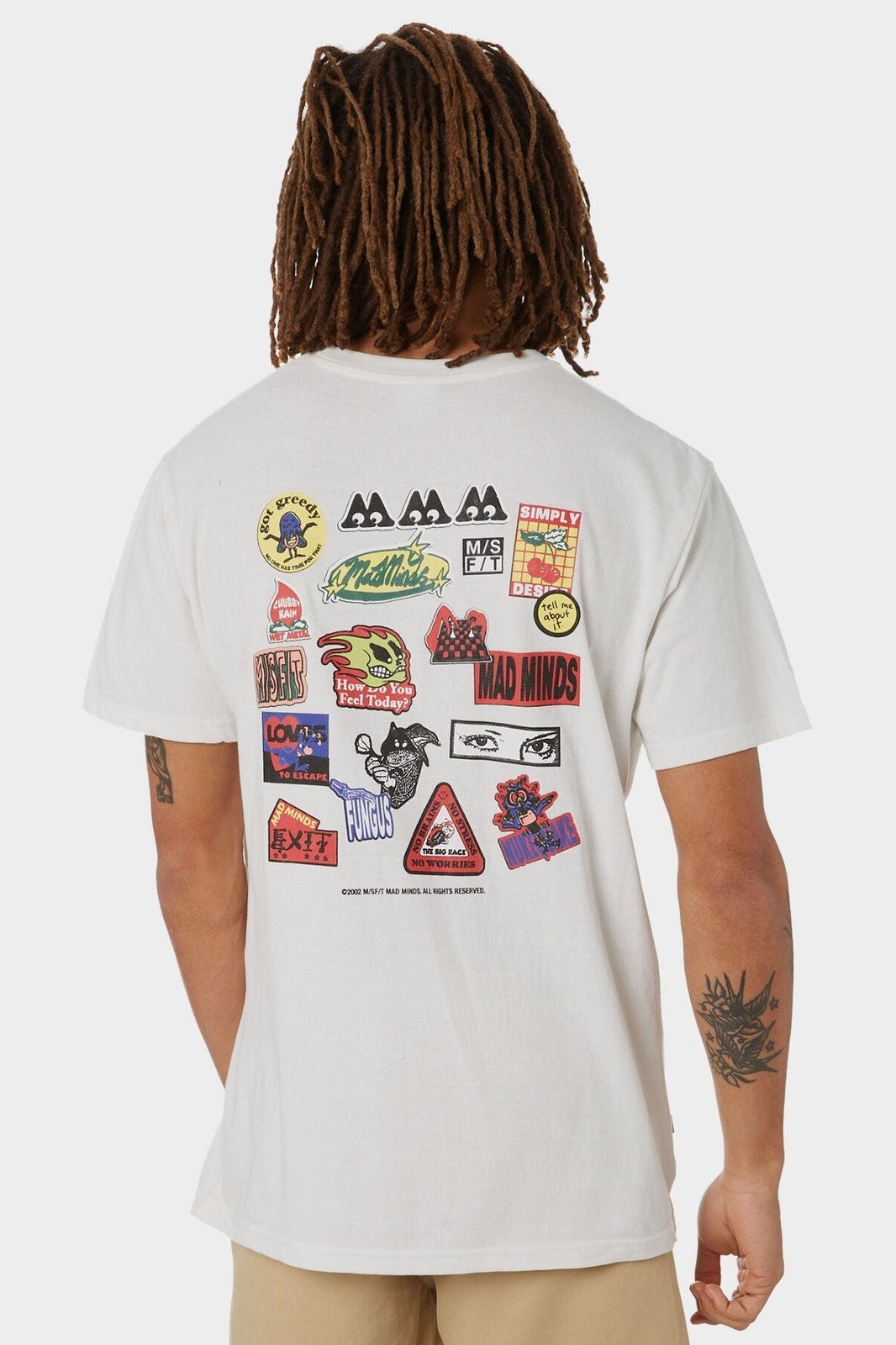 Misfit sonar eclipse 50/50 ss tee - washed white