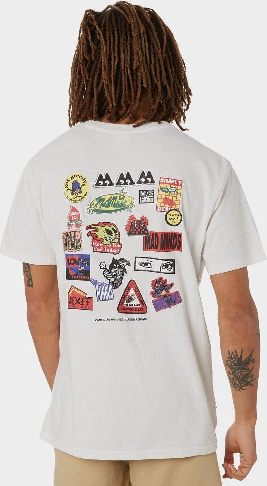 Misfit sonar eclipse 50/50 ss tee - washed white