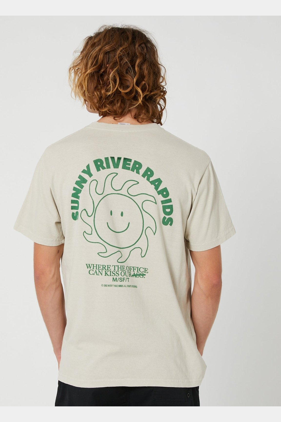 Misfit sunny rapids 50/50 ss tee - pigment stone grey