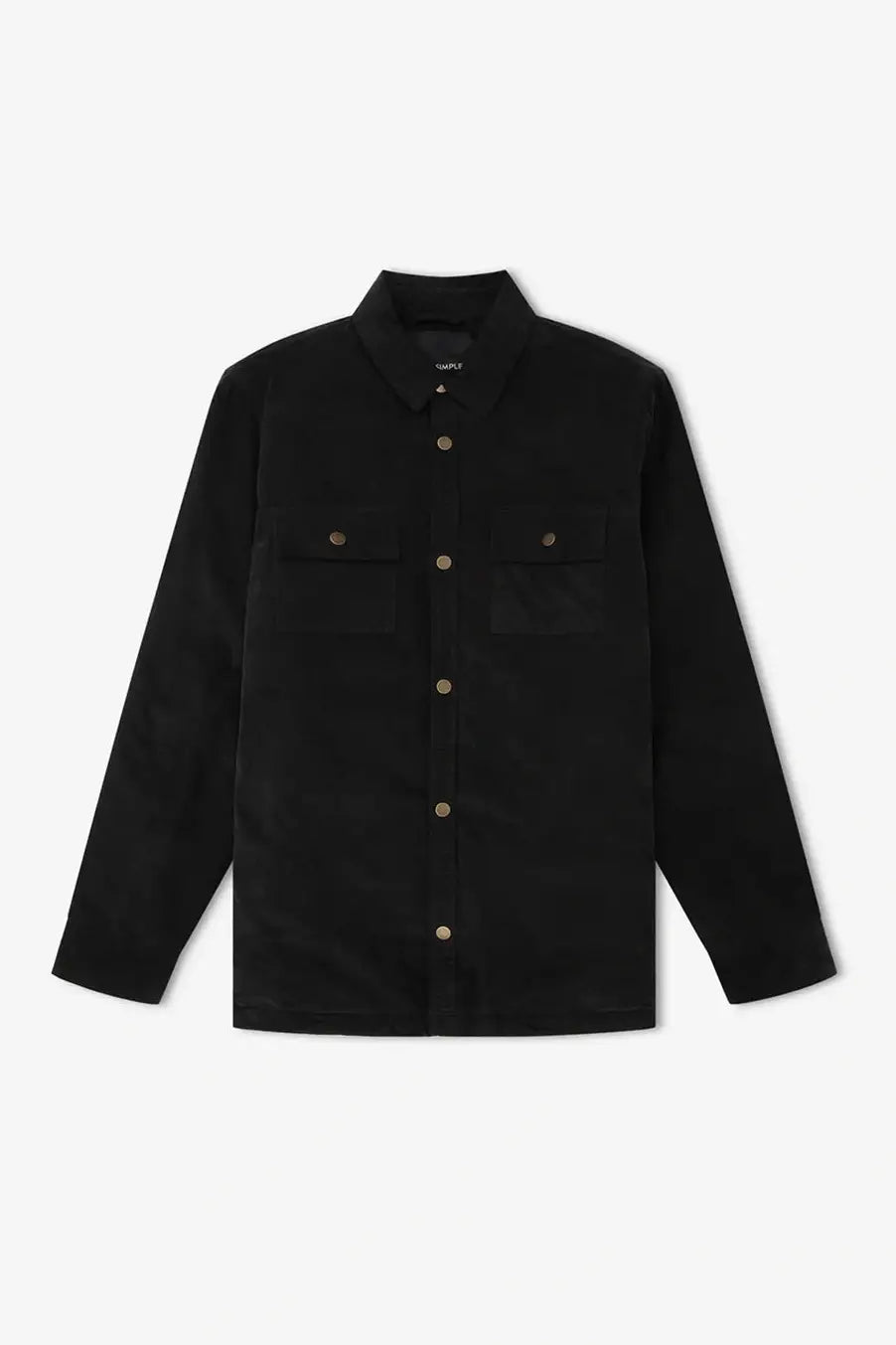 Mr simple quilted cord jacket charcoal