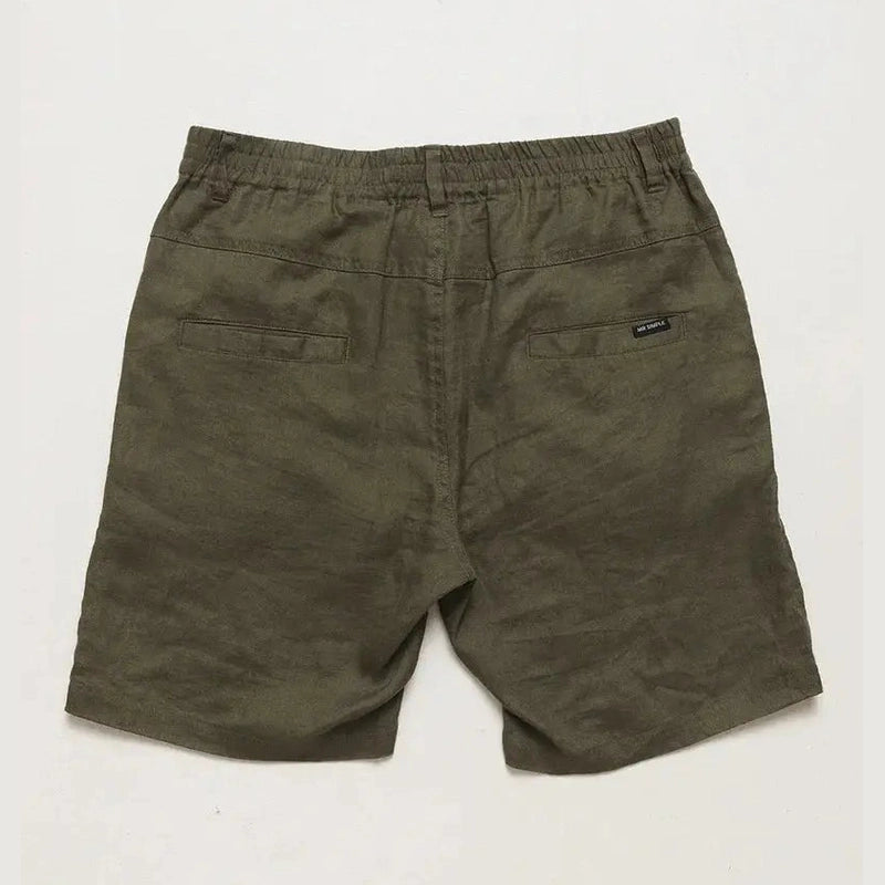 Mr simple tanner 2.0 linen shorts fatigue