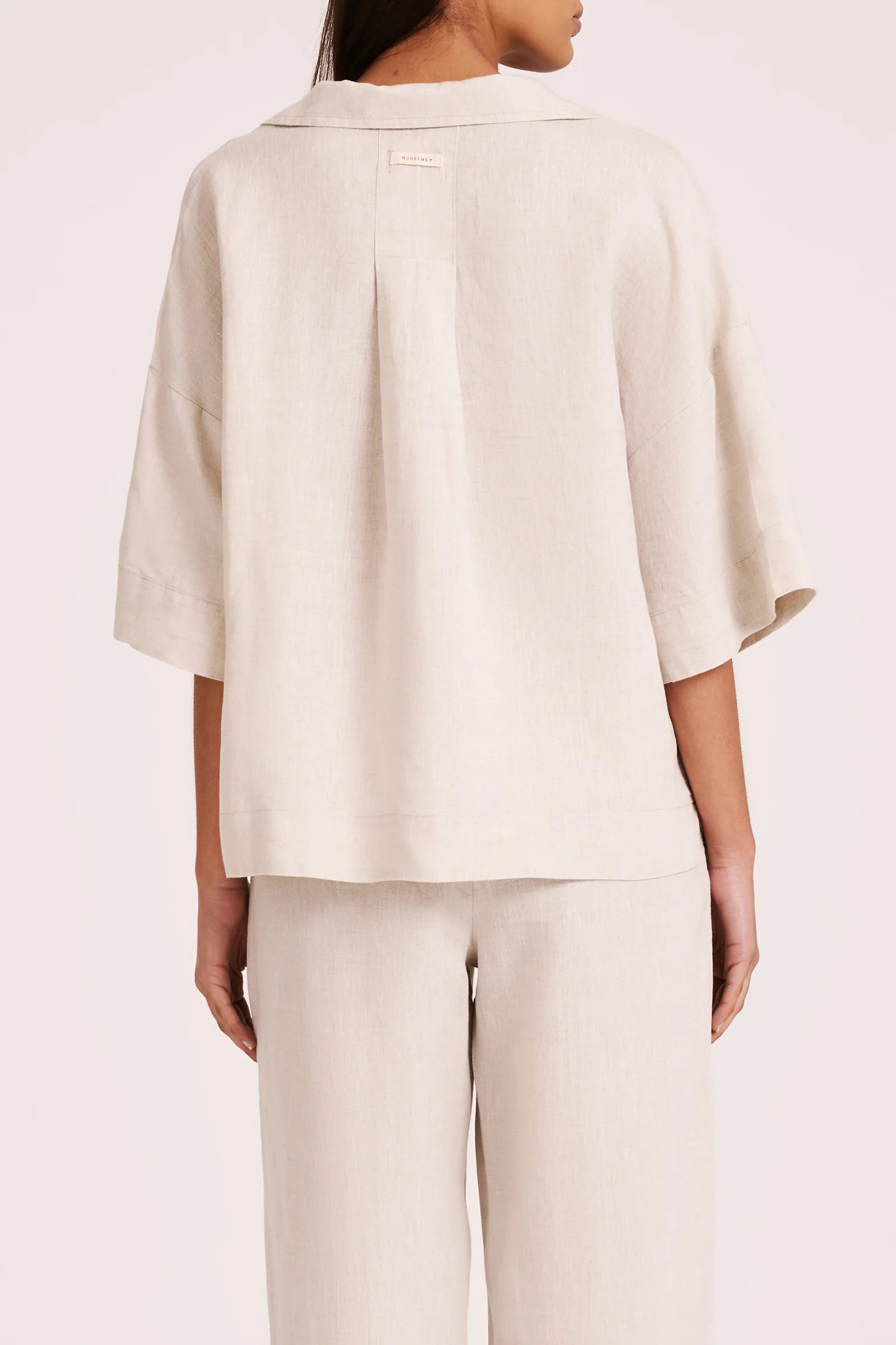 Nude lucy lounge linen shirt- natural