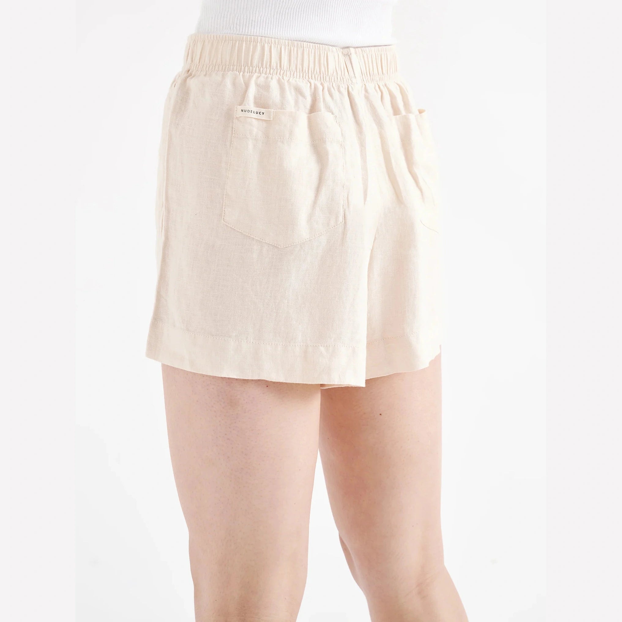 NUDE LUCY Lounge linen short - Pannacotta