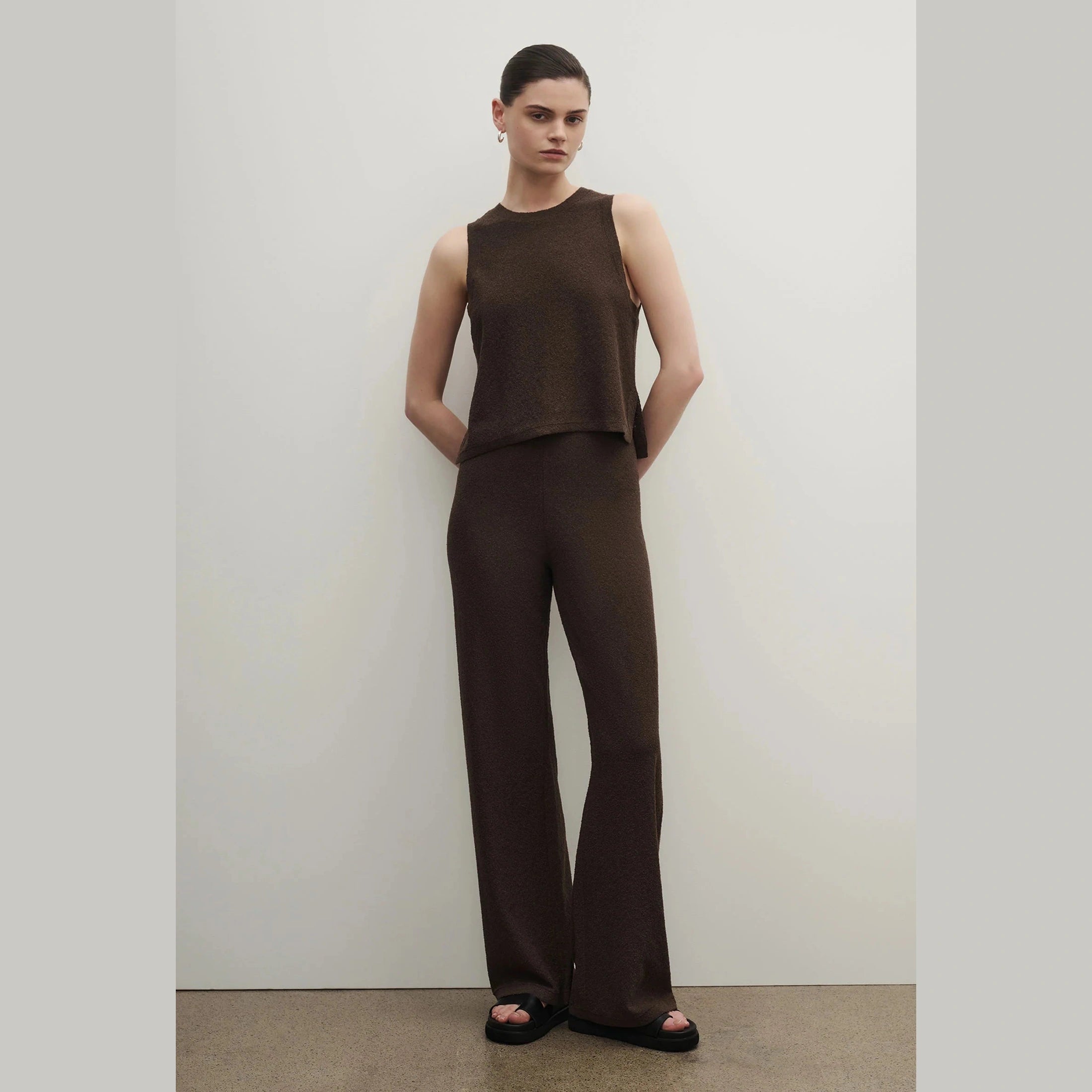 NUDE LUCY Zosia Knit Pant - Chocolate