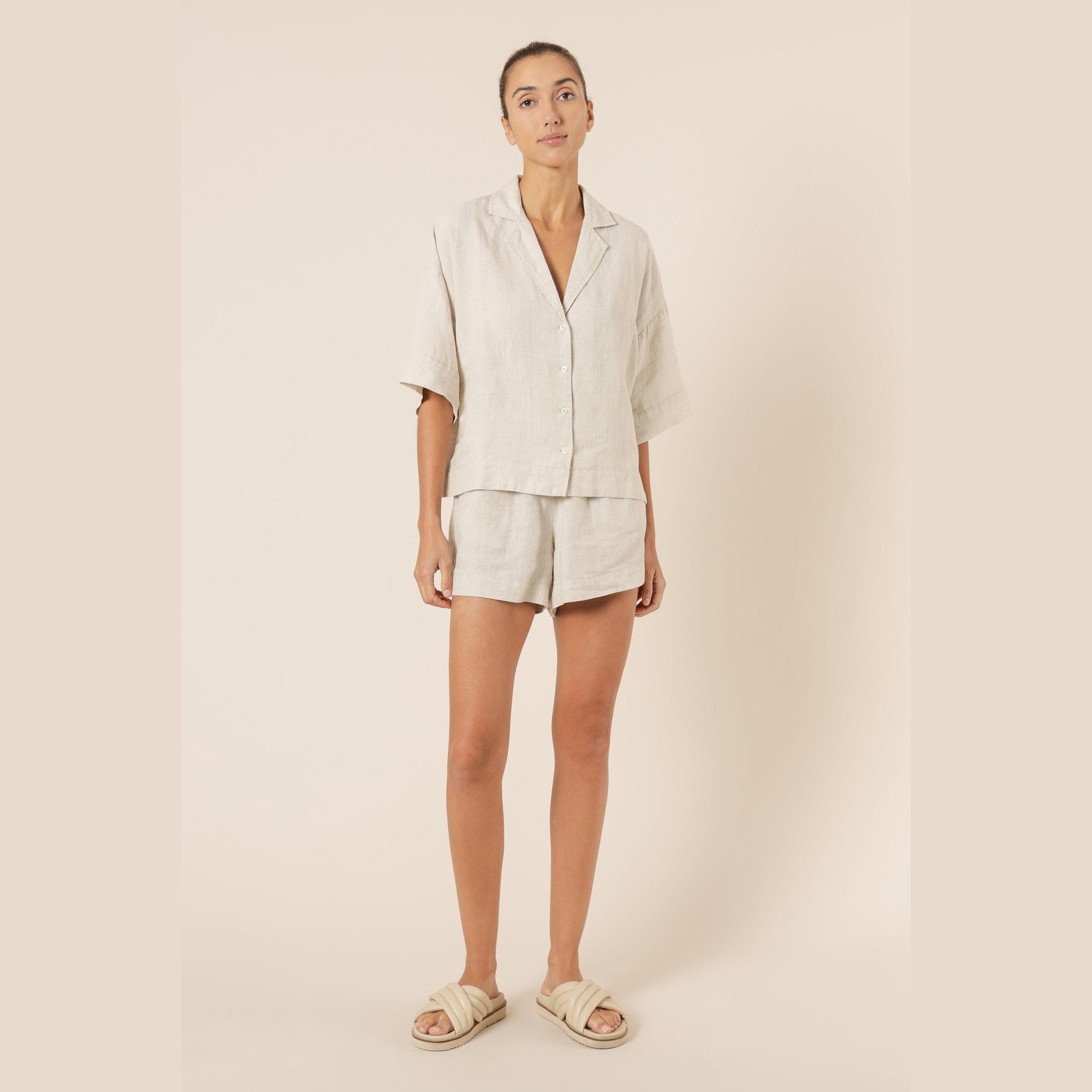 Nude lucy lounge linen short- natural