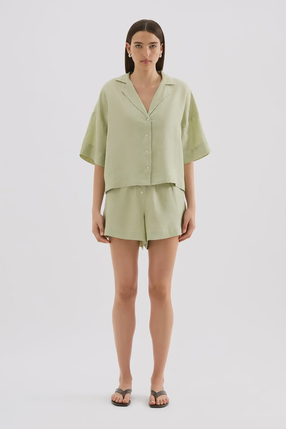 Nude Lucy Lounge Linen Shirt - Dew