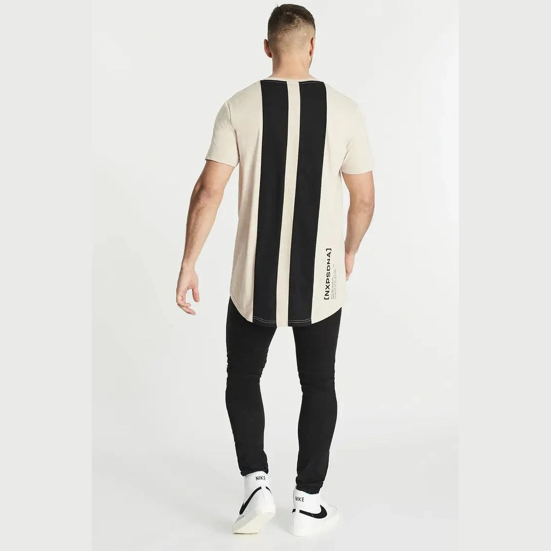Nxp crackling cape back tee beige