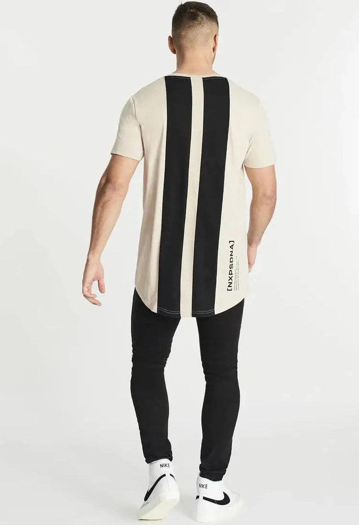 Nxp crackling cape back tee beige