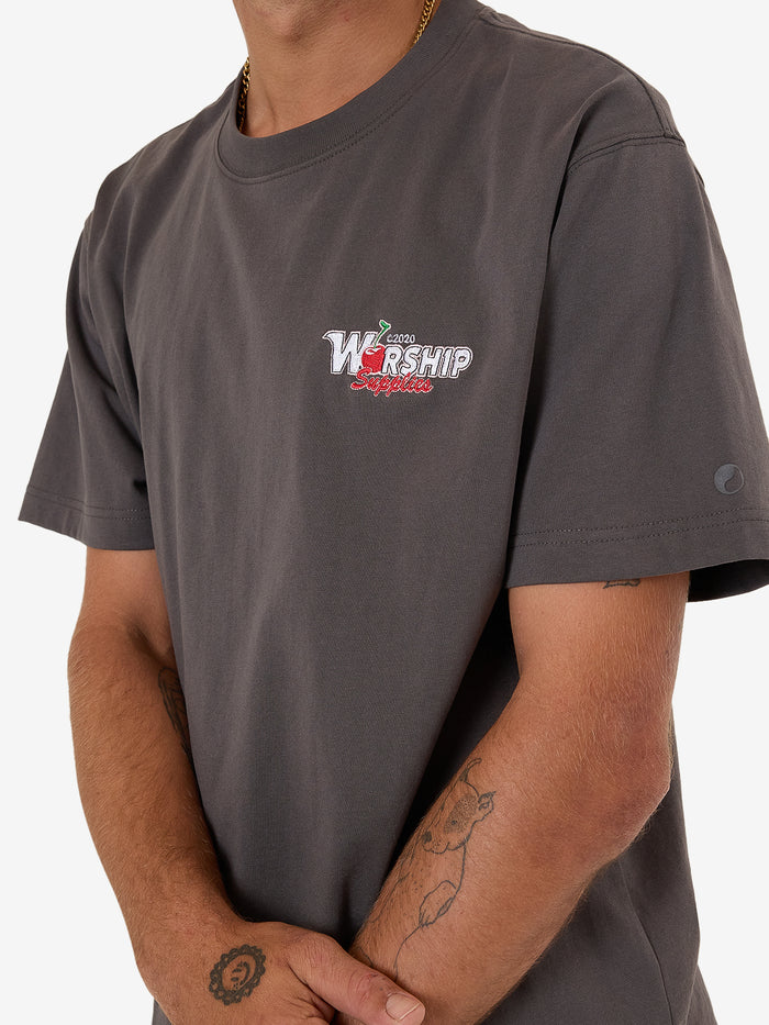 WORSHIP Glazed And Confused Tee - Worn Black