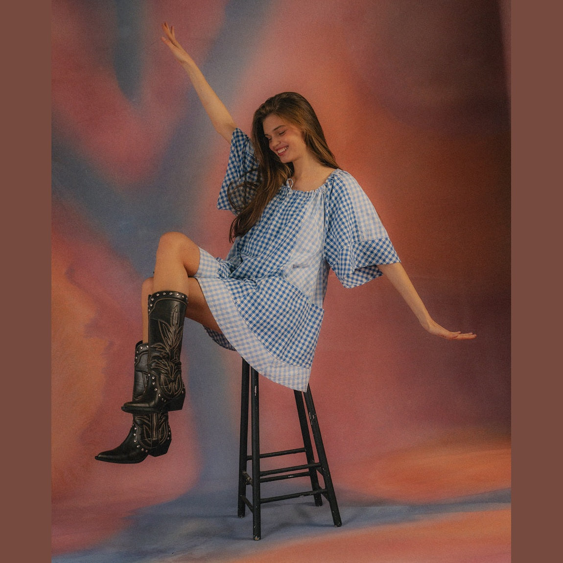 CIAO CIAO VACATION Powder check dress
