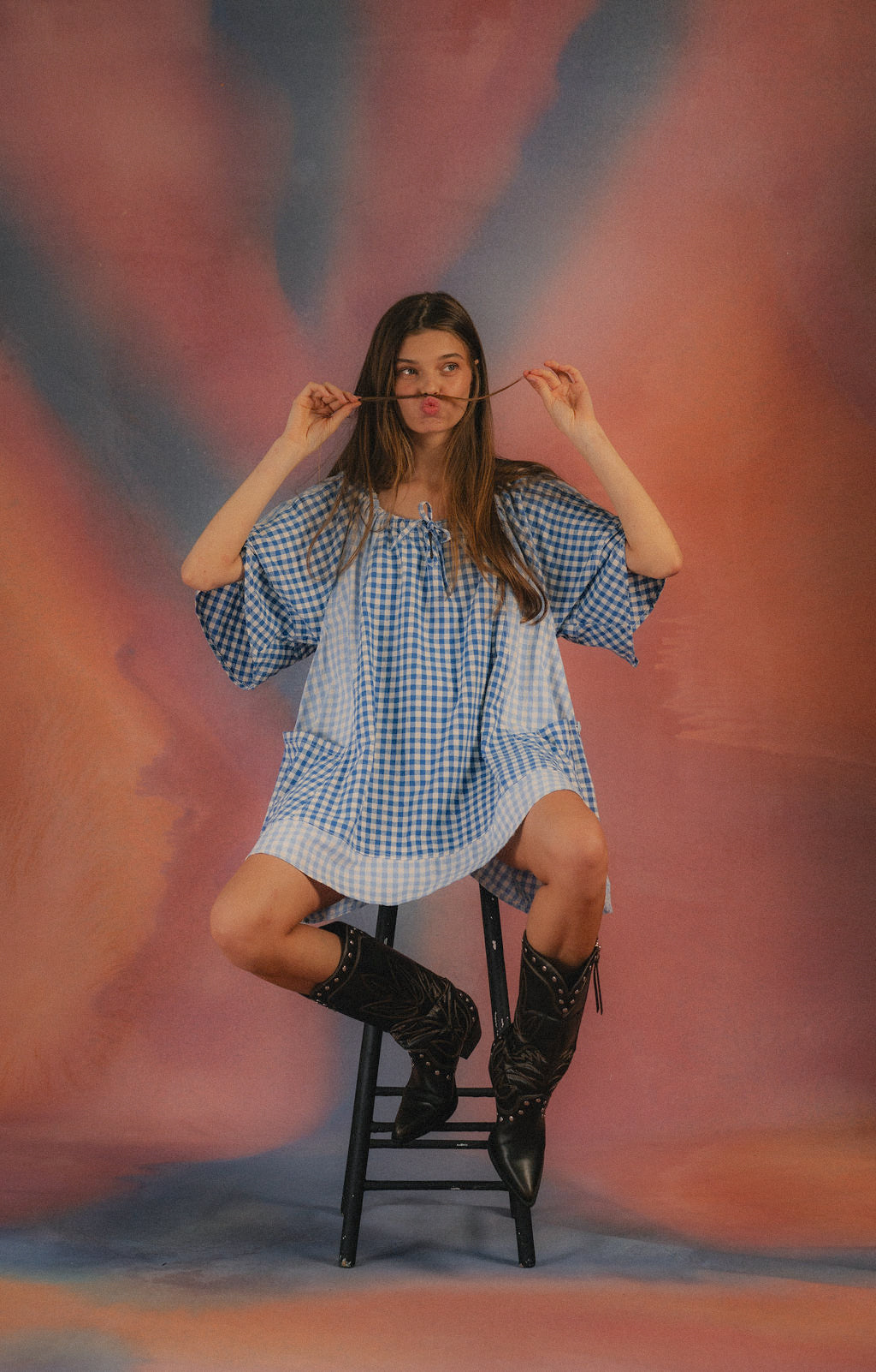 CIAO CIAO VACATION Powder check dress