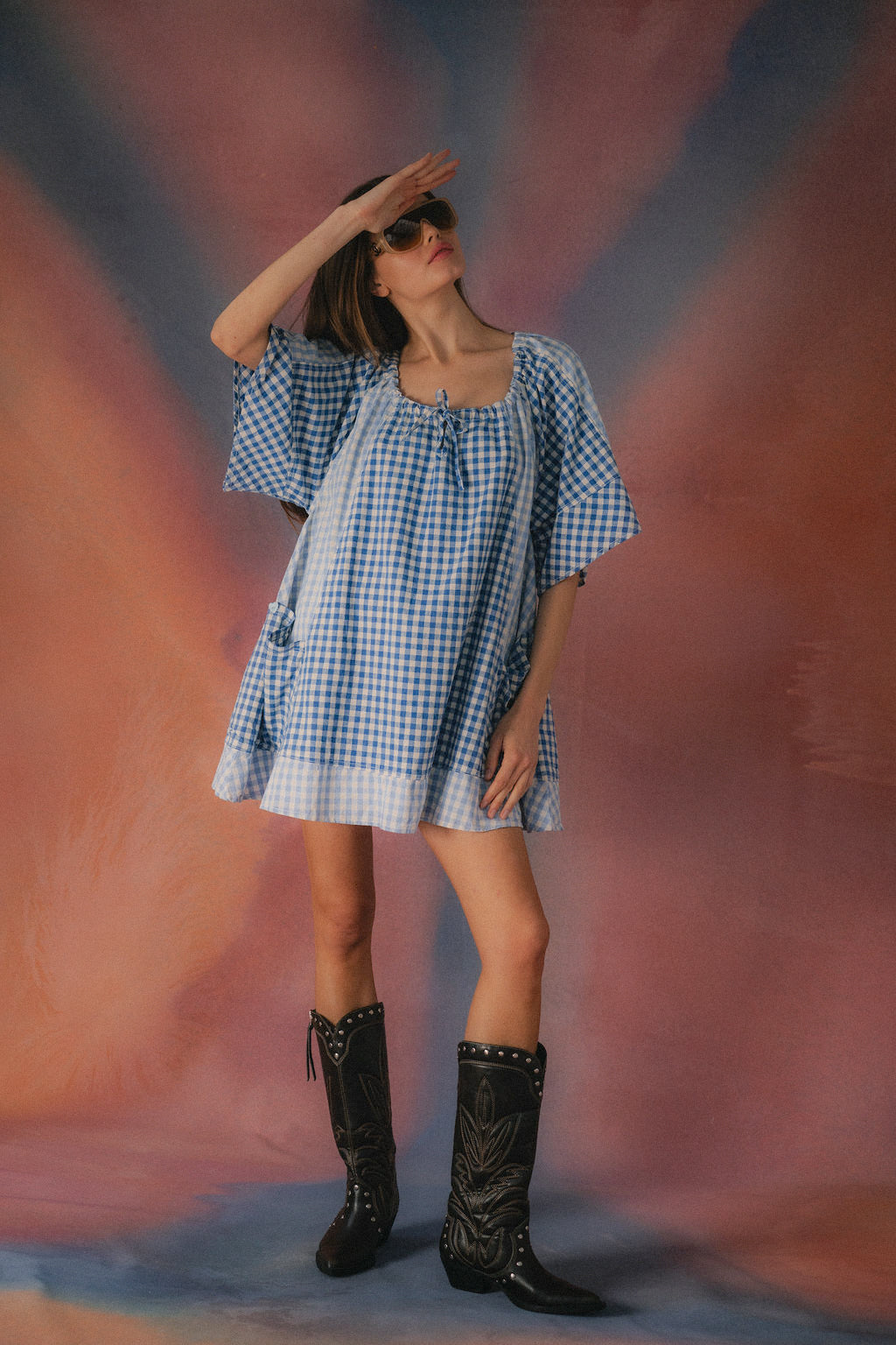 CIAO CIAO VACATION Powder check dress