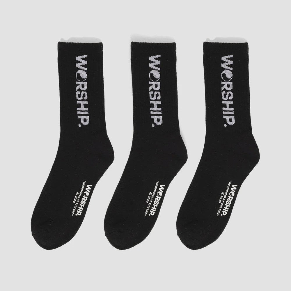 WORSHIP Core socks 3 pack - Black