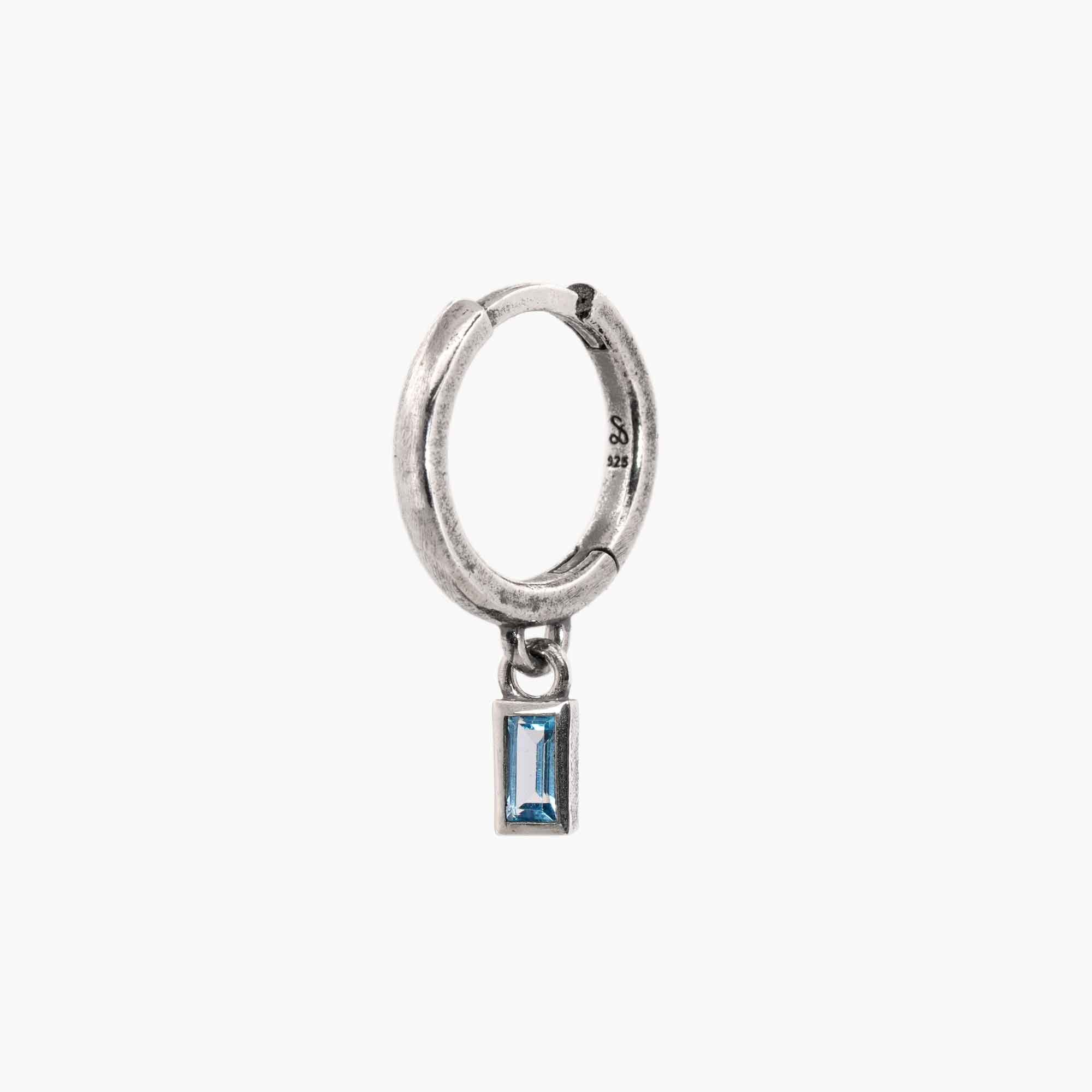 SUE THE BOY Topaz Baguette Huggie pair