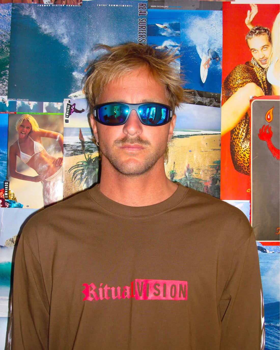 Ritual Vision Dragster Matte Black/Blue Mirror Polarised Lenses