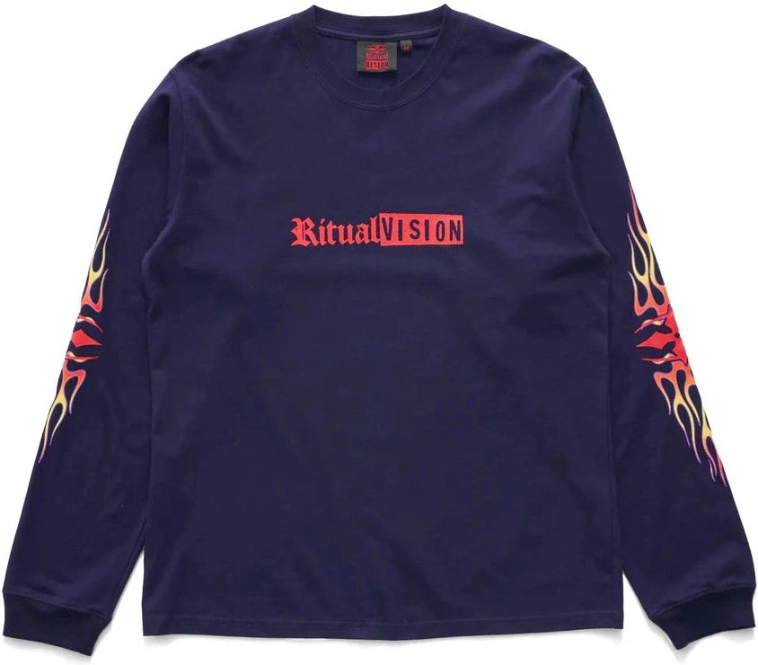RITUAL VISION Flame ls tee - Navy