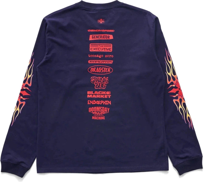RITUAL VISION Flame ls tee - Navy
