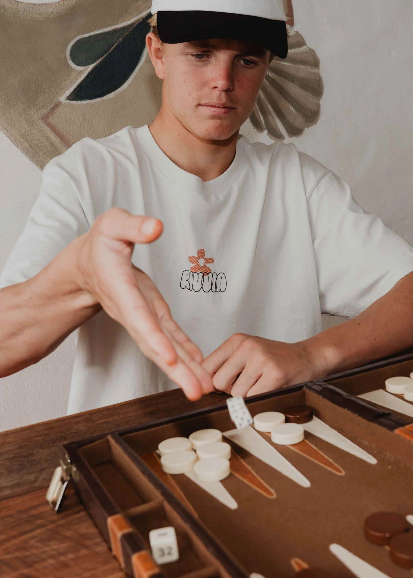 RIVVIA Flower map t-shirt - Off white