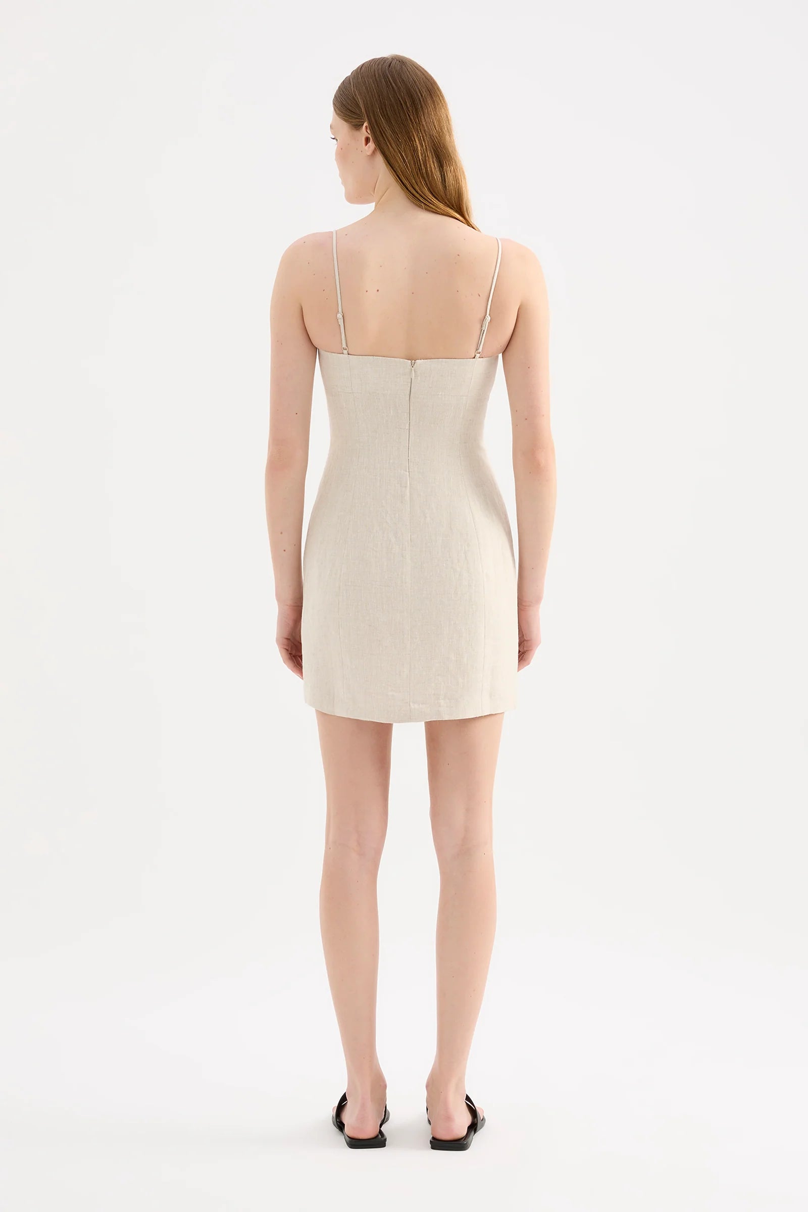 NUDE LUCY Carmela linen mini dress - Natural