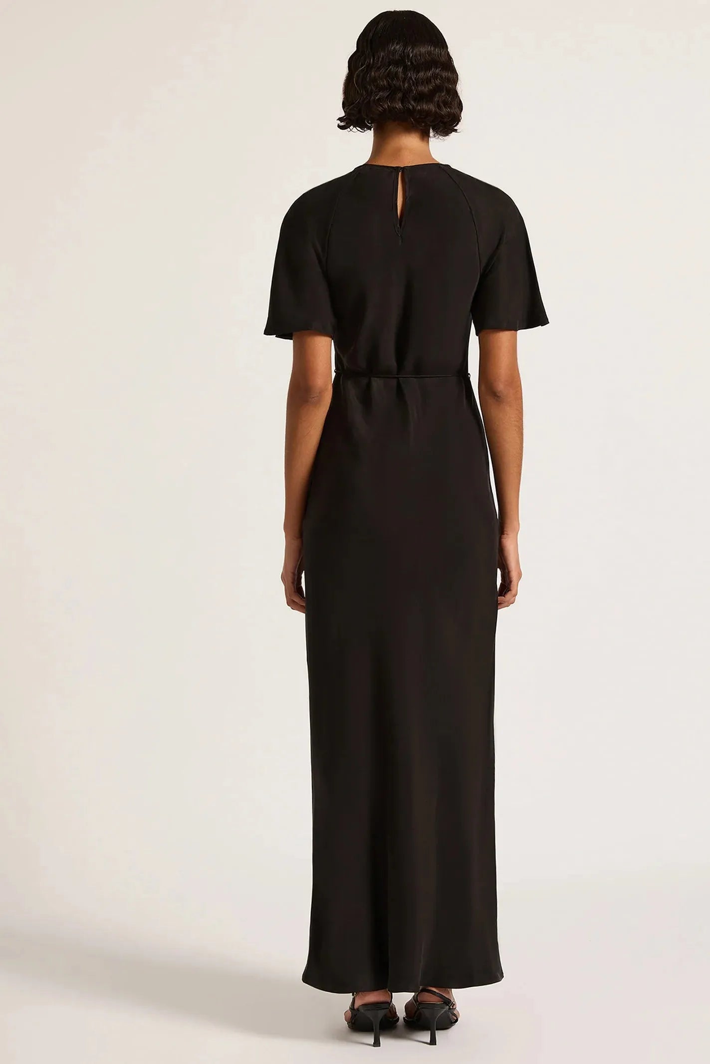 NUDE LUCY Diaz Cupro Maxi Dress - Black