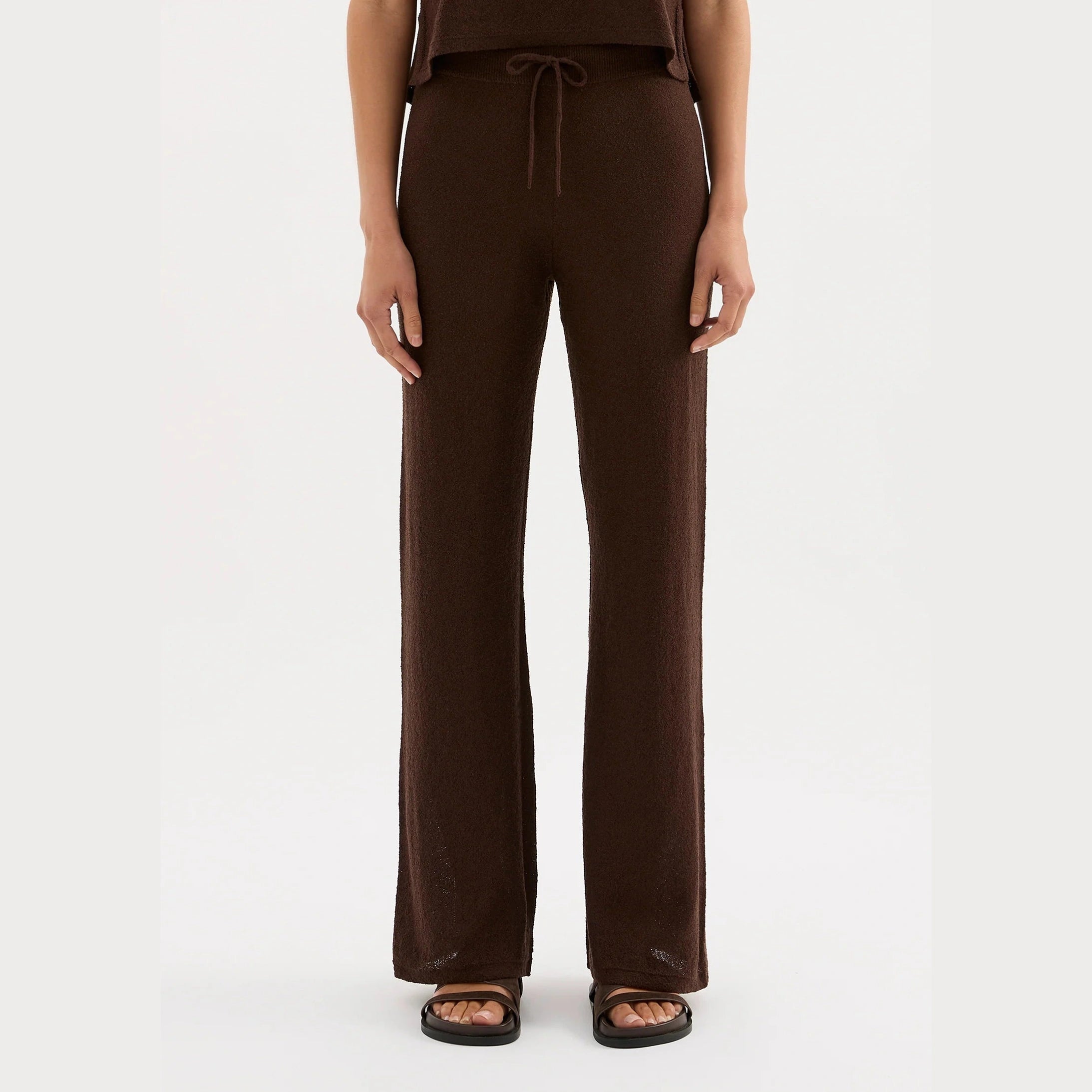 NUDE LUCY Zosia Knit Pant - Chocolate