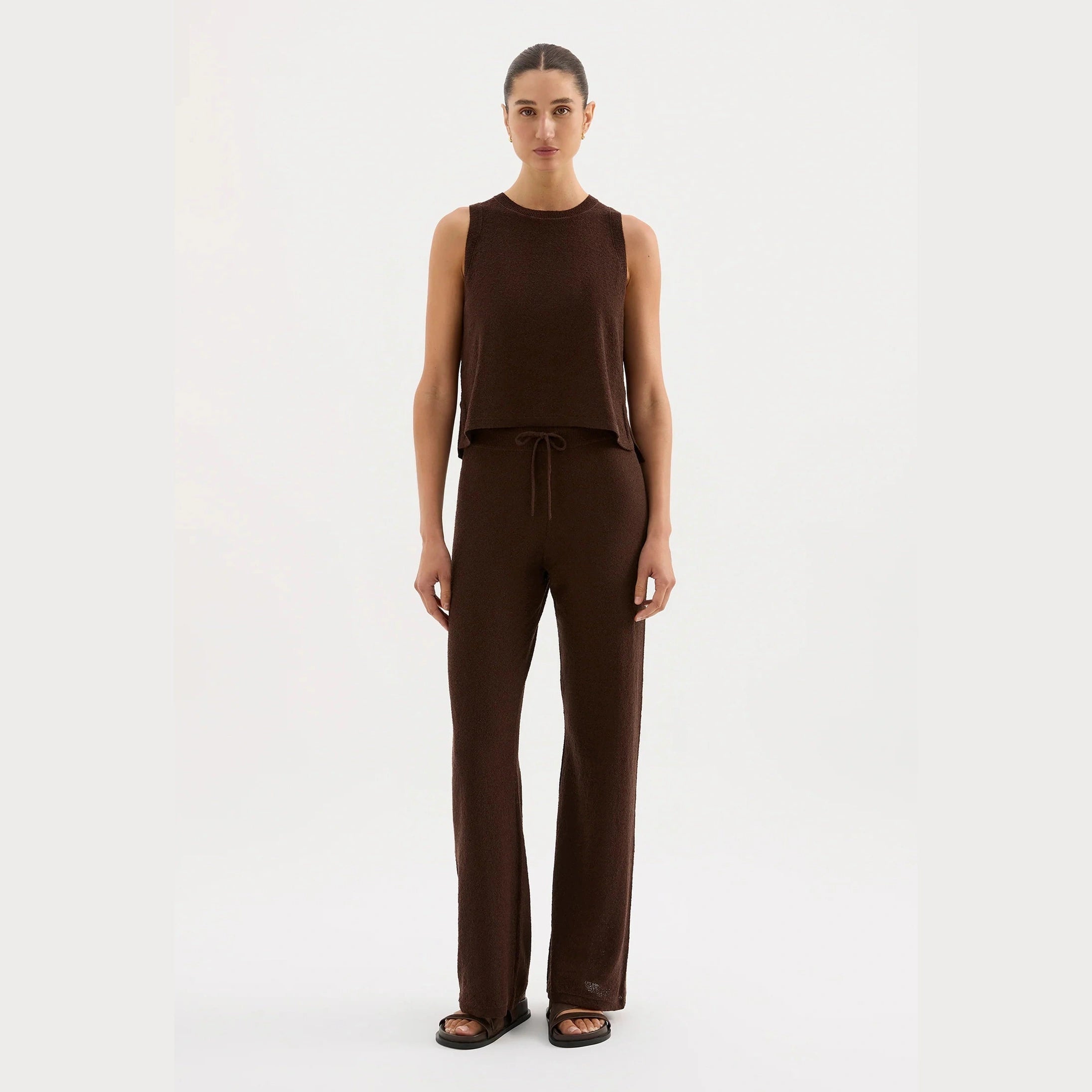 NUDE LUCY Zosia Knit Pant - Chocolate
