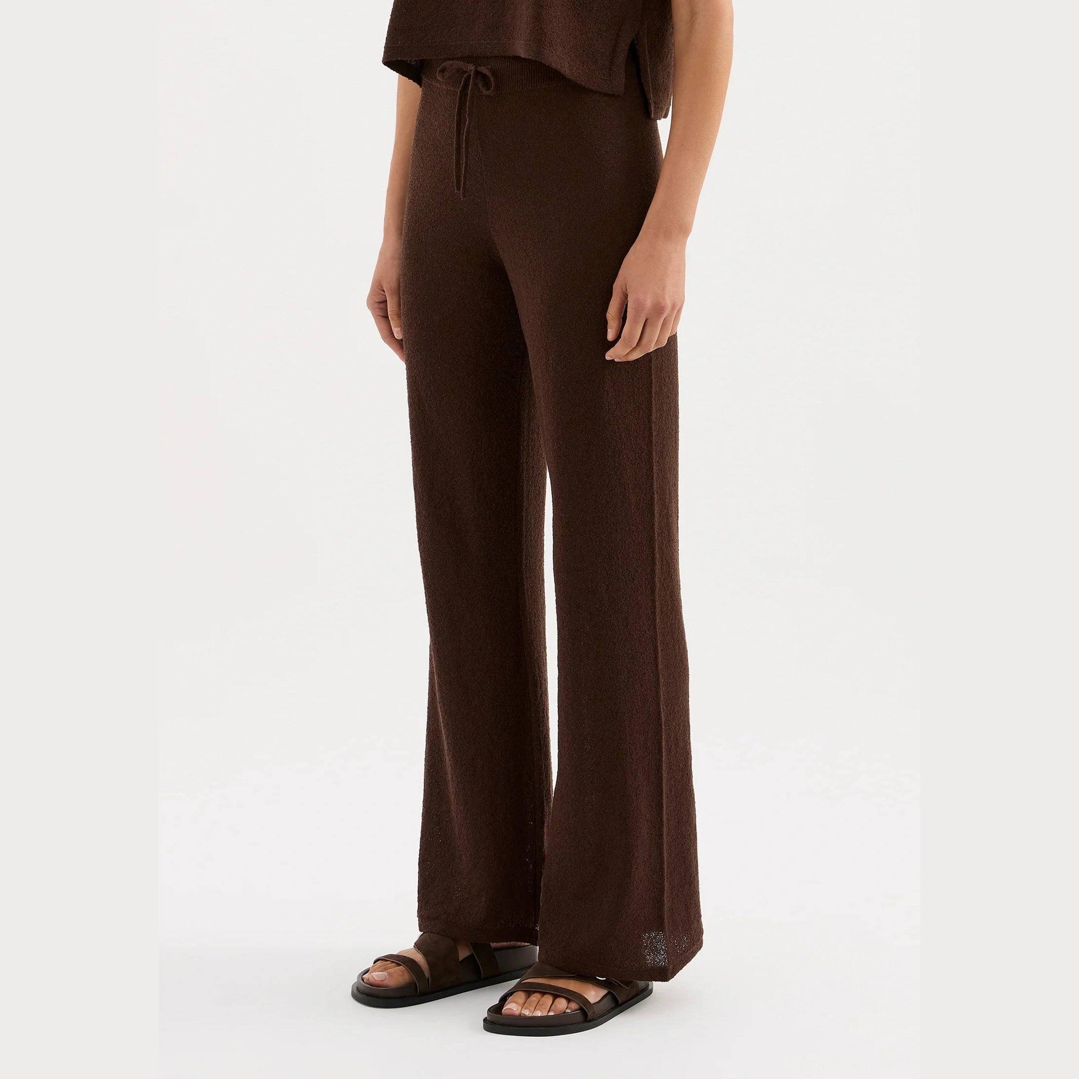 NUDE LUCY Zosia Knit Pant - Chocolate