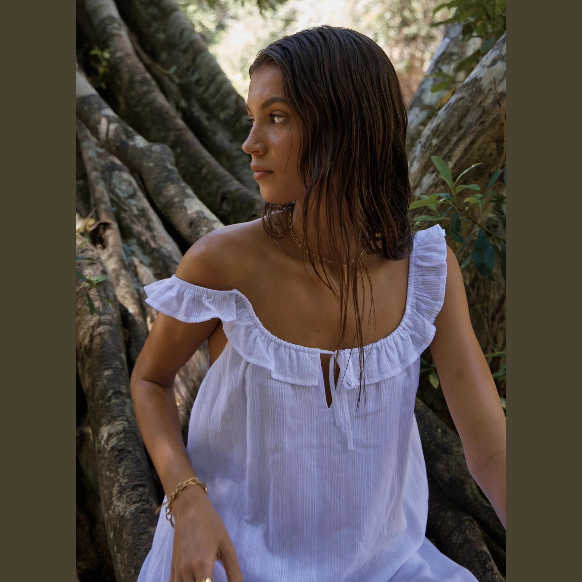 AFENDS Aquarius Mini Dress - White