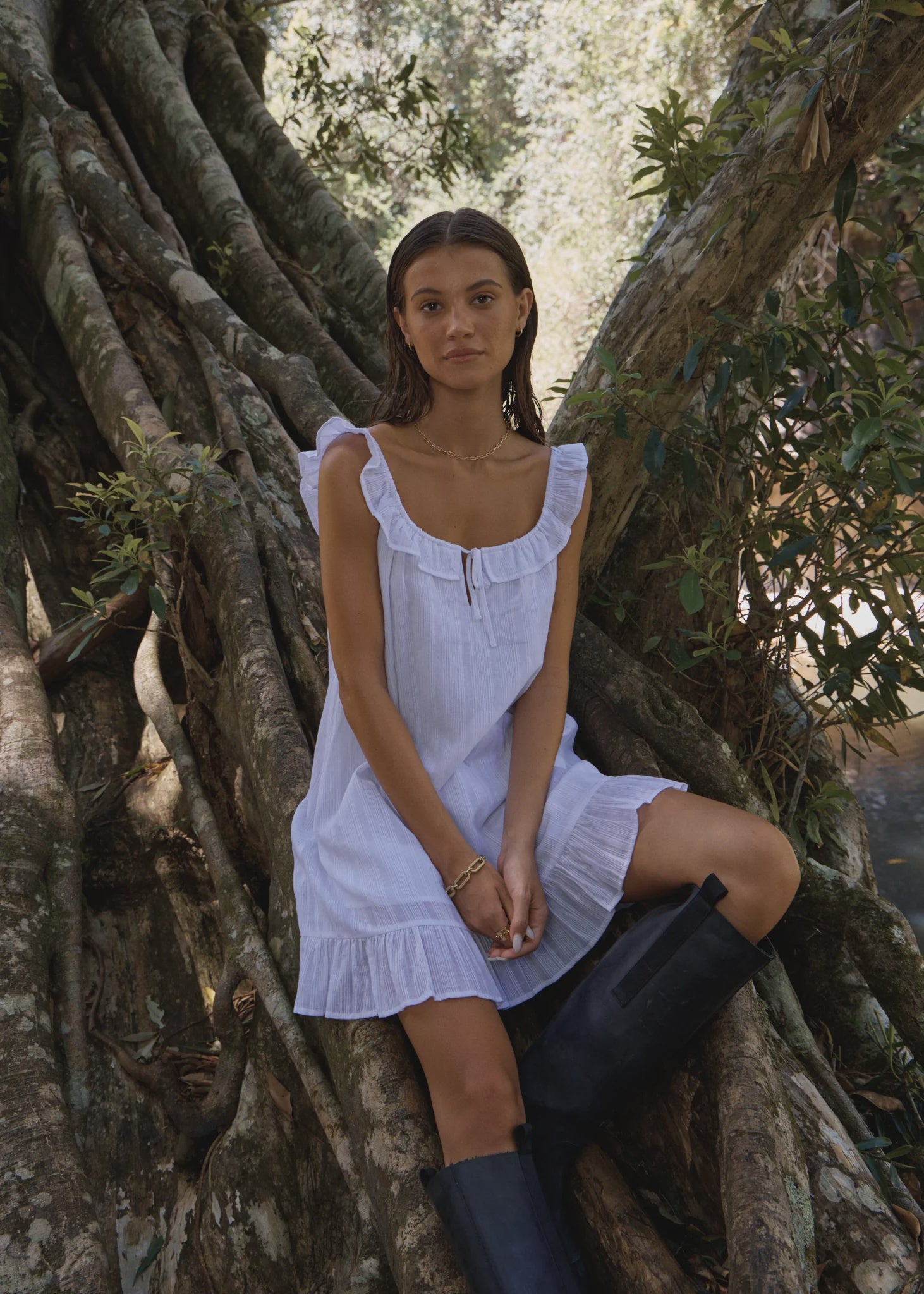 AFENDS Aquarius Mini Dress - White