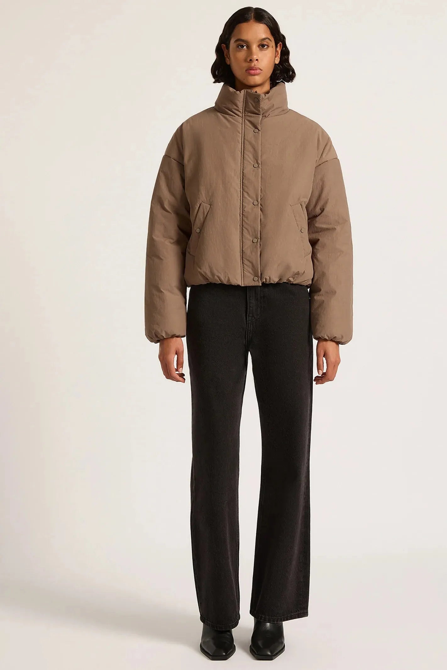 Nude Lucy XANDER PUFFER JACKET Taupe