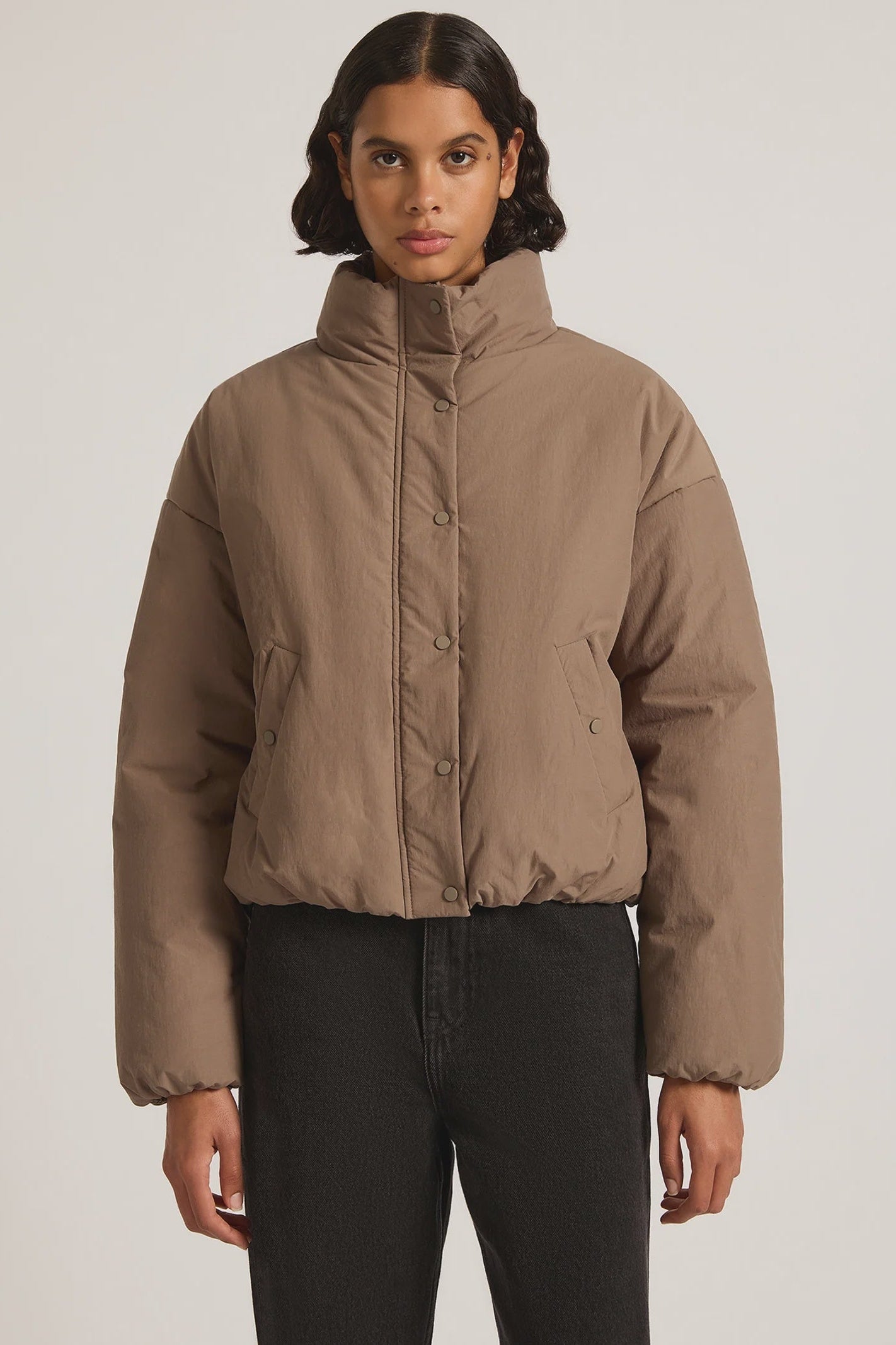 Nude Lucy XANDER PUFFER JACKET Taupe