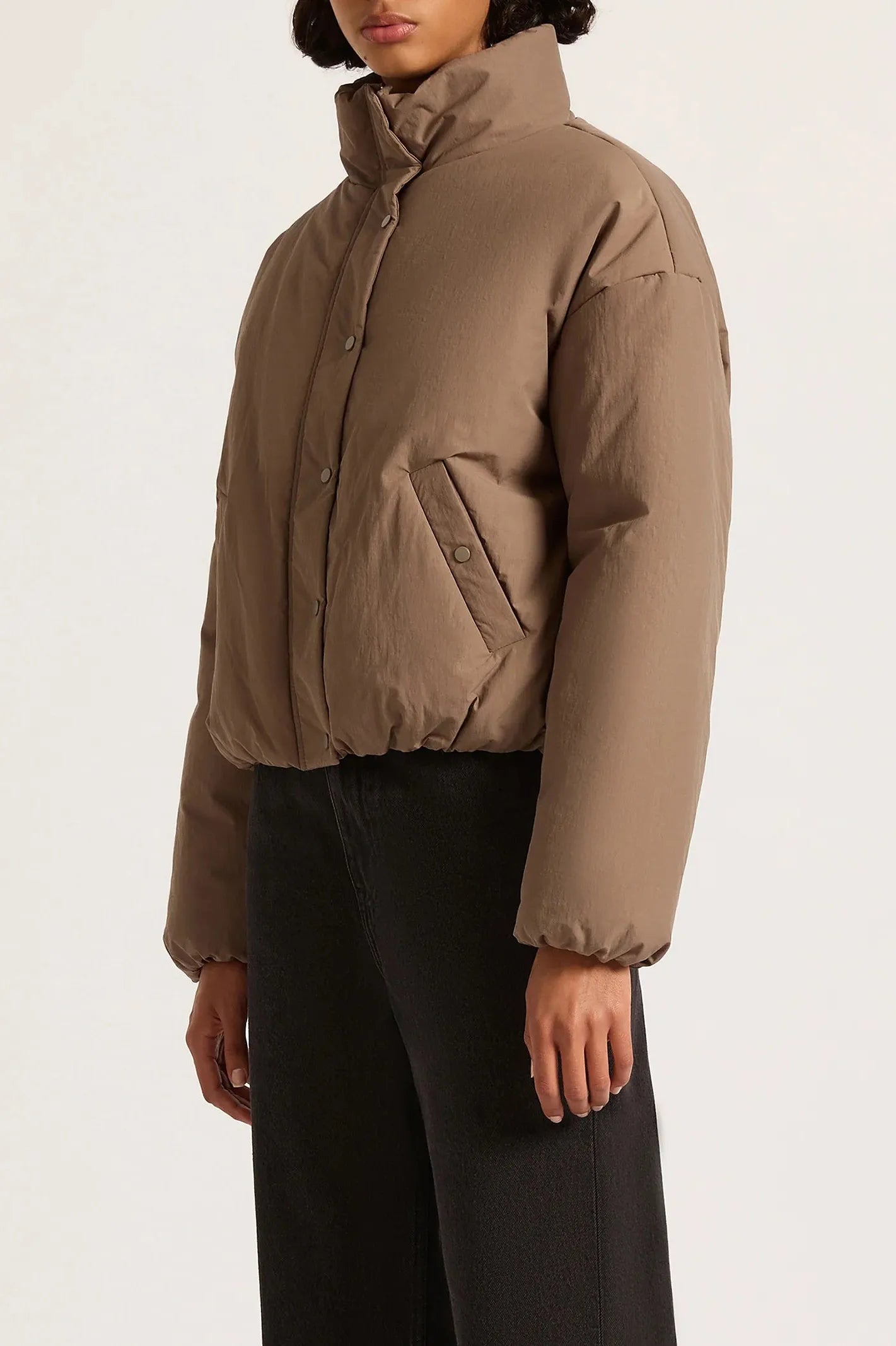 Nude Lucy XANDER PUFFER JACKET Taupe