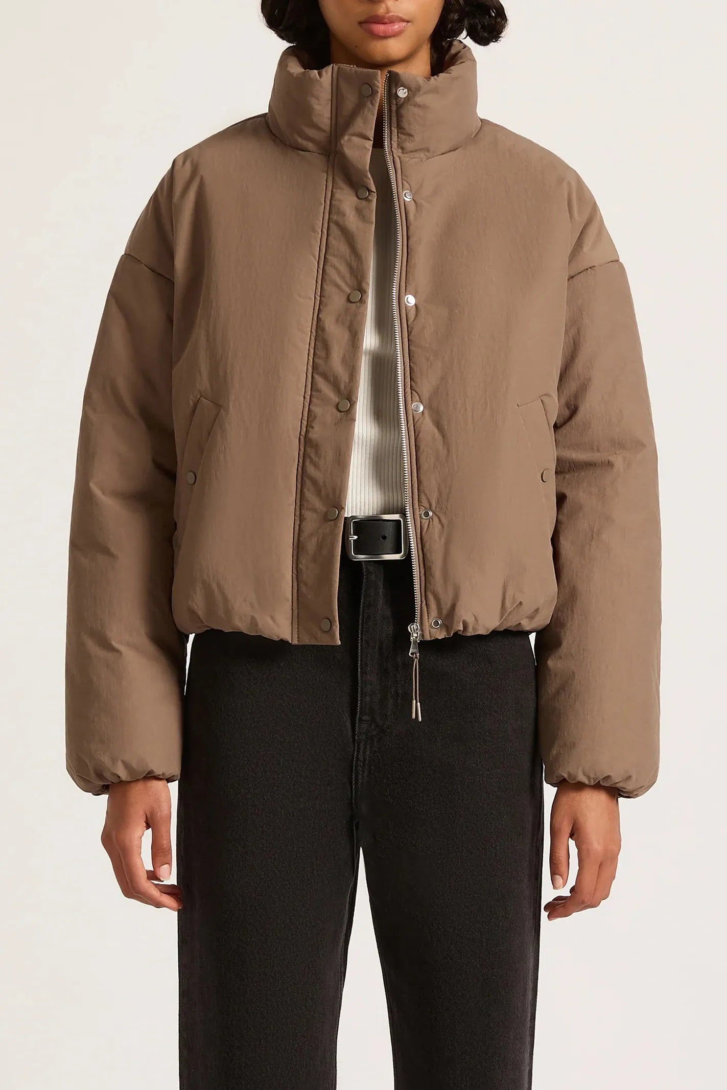 Nude Lucy XANDER PUFFER JACKET Taupe