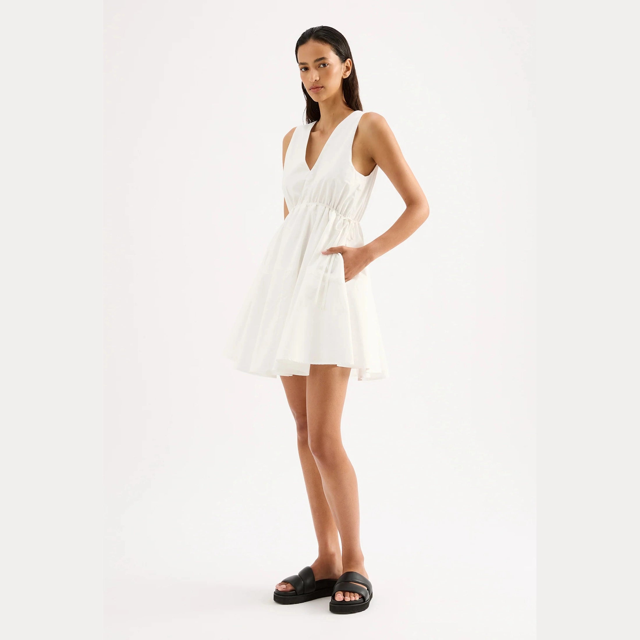Nude Lucy Beni Mini Dress white
