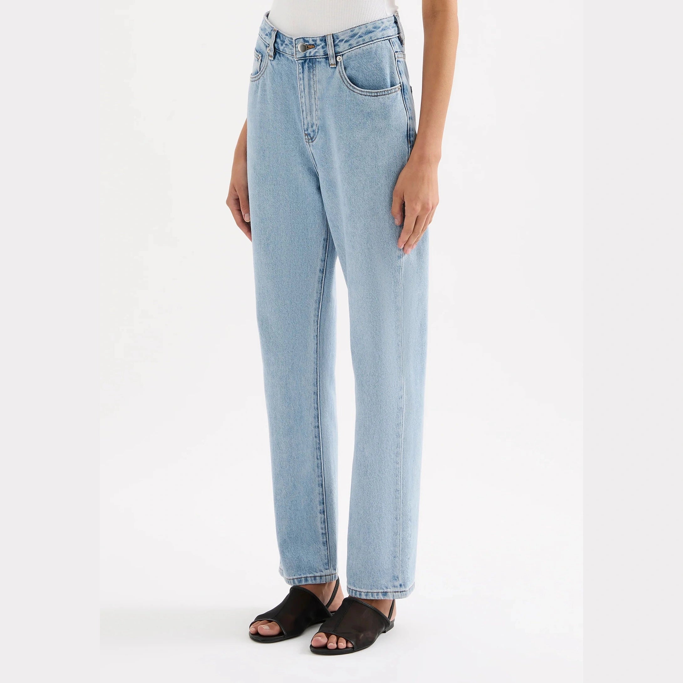 NUDE LUCY Organic straight leg jean - 90s blue wash