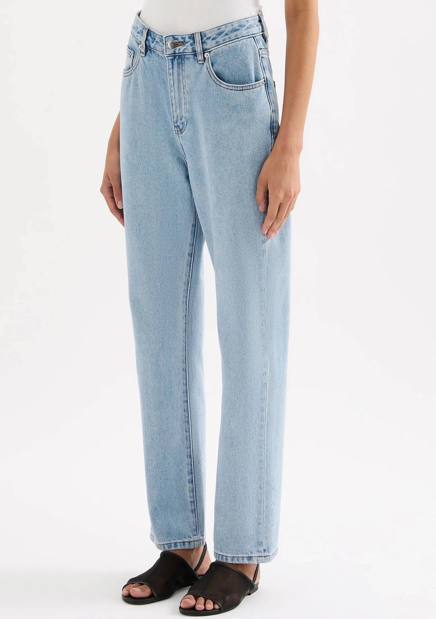 NUDE LUCY Organic straight leg jean - 90s blue wash