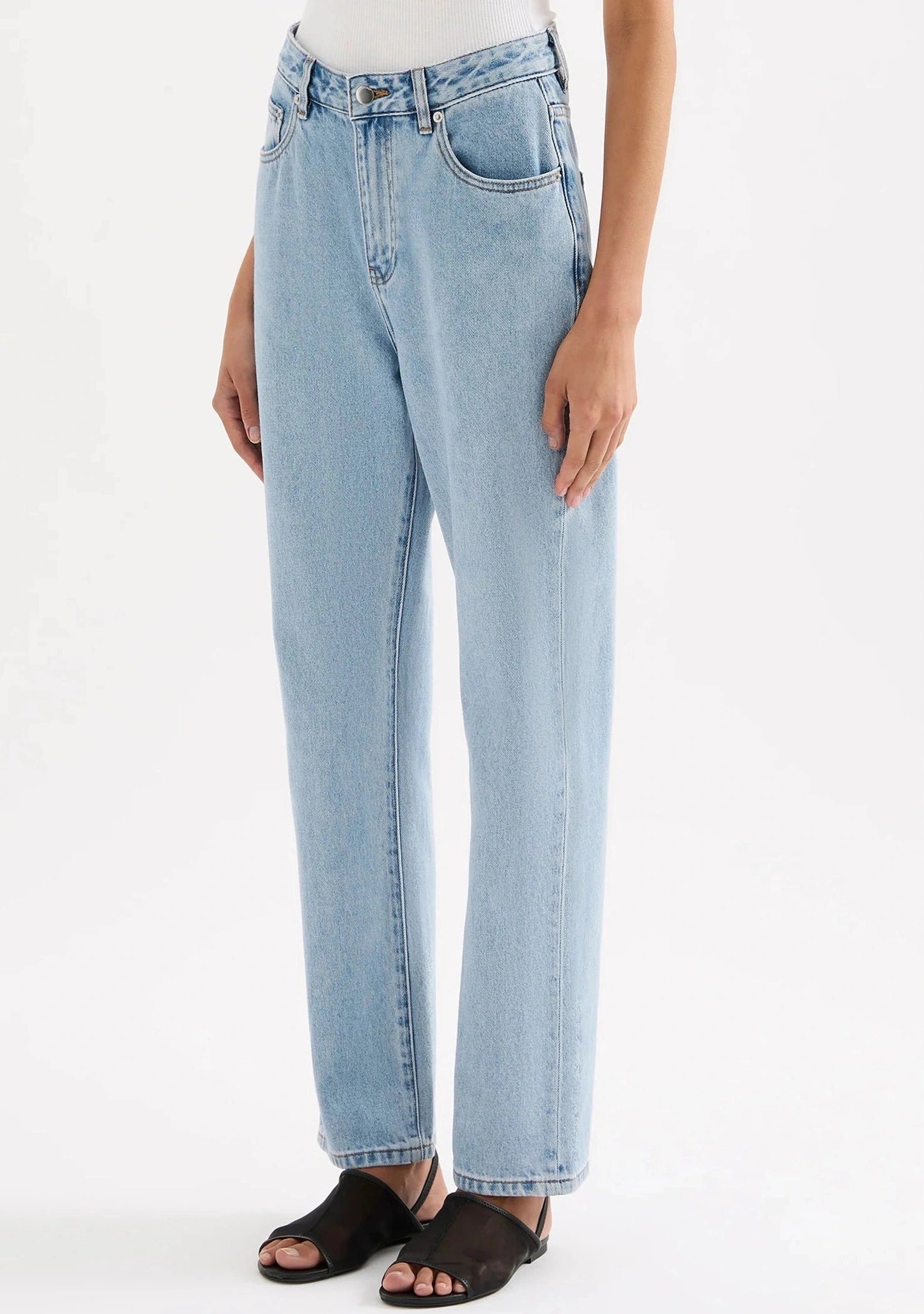 NUDE LUCY Organic straight leg jean - 90s blue wash