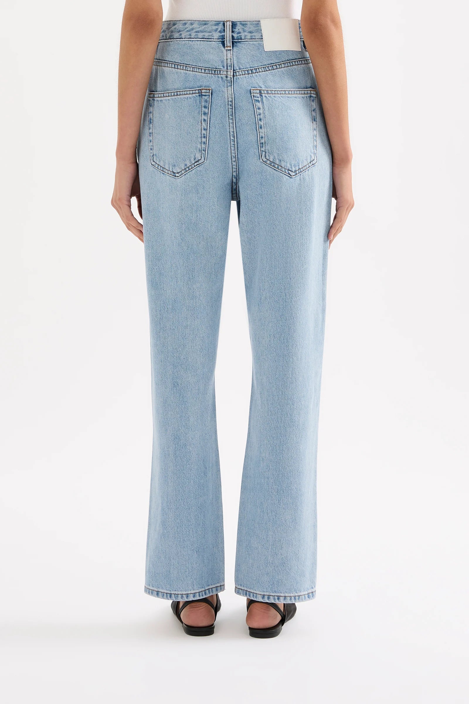 NUDE LUCY Organic straight leg jean - 90s blue wash