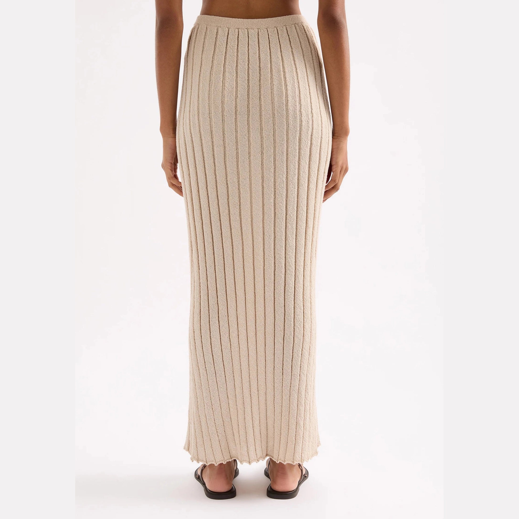 NUDE LUCY Taiyo knit skirt - Oat