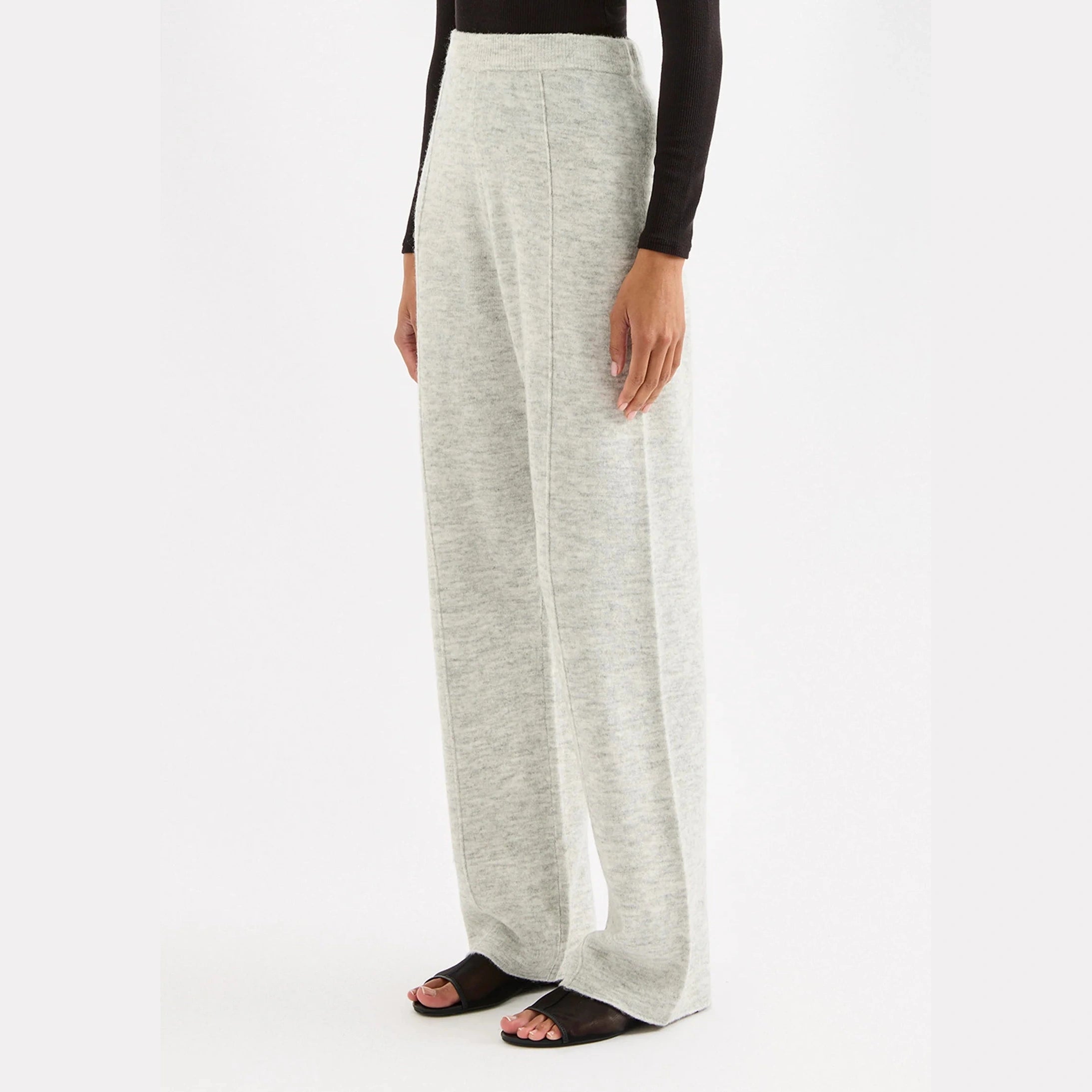 NUDE LUCY Dallas Knit Pant - Grey marle
